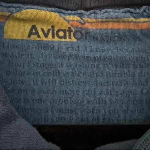 AVIATOR NATION UNISEX HAND DYED PULLOVER HOODIE RELAXED - TIE DYE BLUE BLACK - Picture 8 of 12